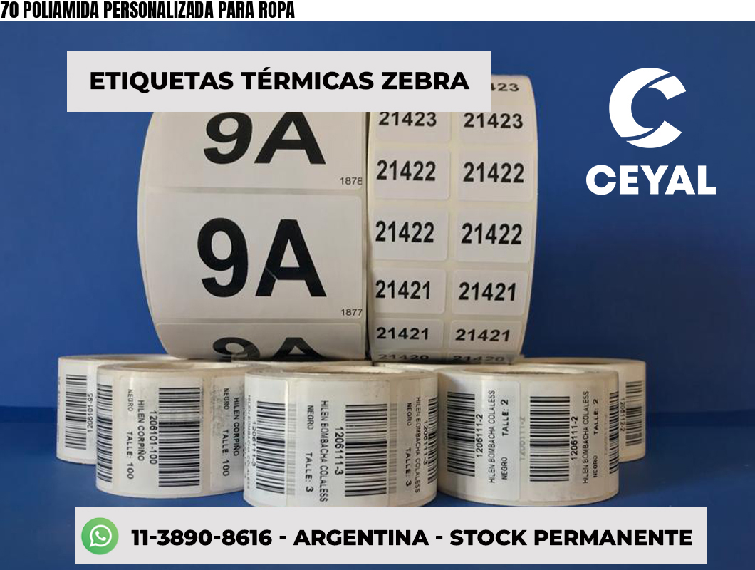 70 POLIAMIDA PERSONALIZADA PARA ROPA