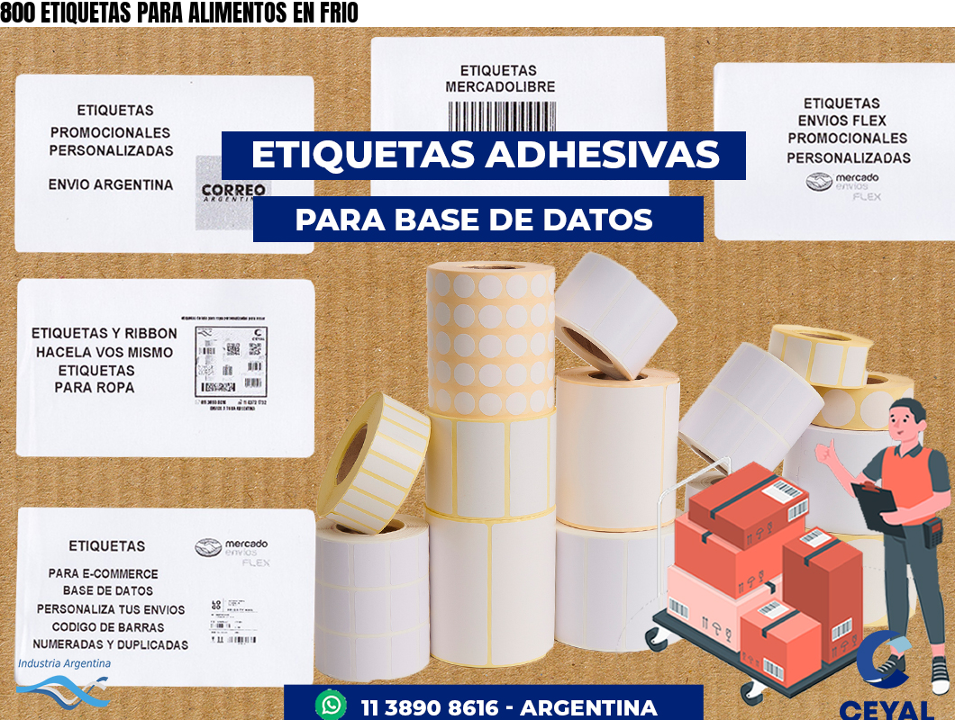 800 ETIQUETAS PARA ALIMENTOS EN FRIO