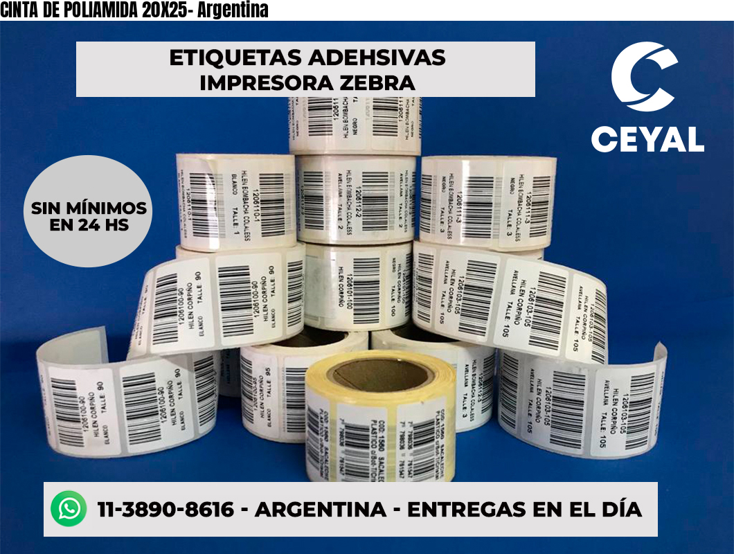CINTA DE POLIAMIDA 20X25- Argentina