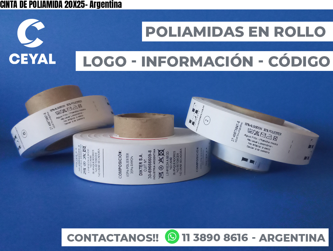 CINTA DE POLIAMIDA 20X25- Argentina
