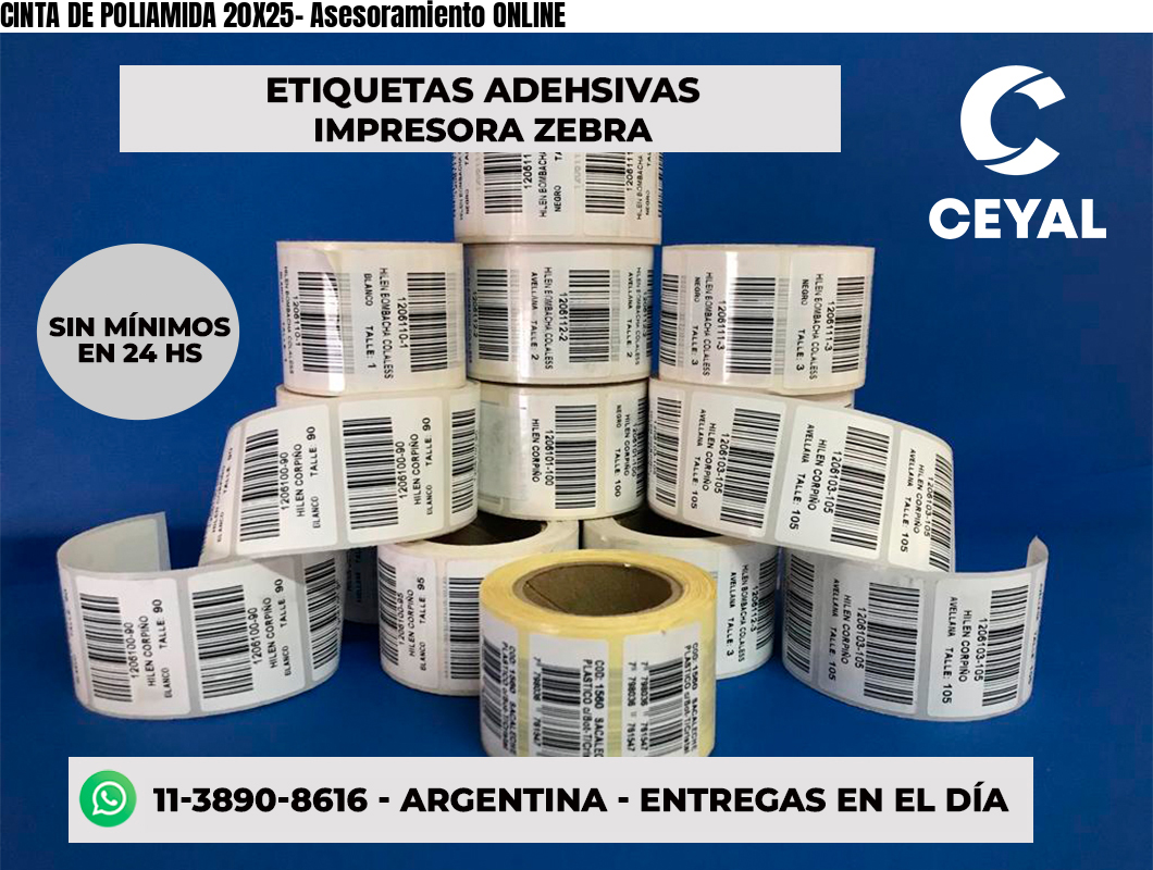 CINTA DE POLIAMIDA 20X25- Asesoramiento ONLINE