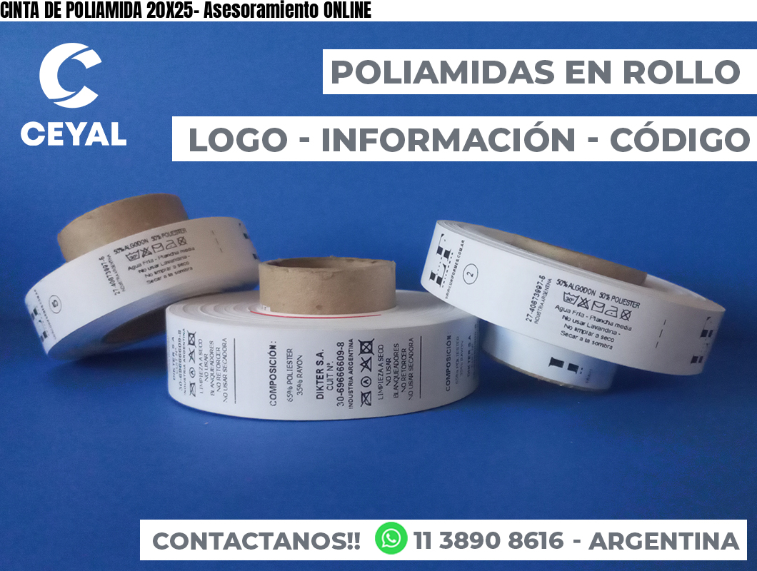 CINTA DE POLIAMIDA 20X25- Asesoramiento ONLINE
