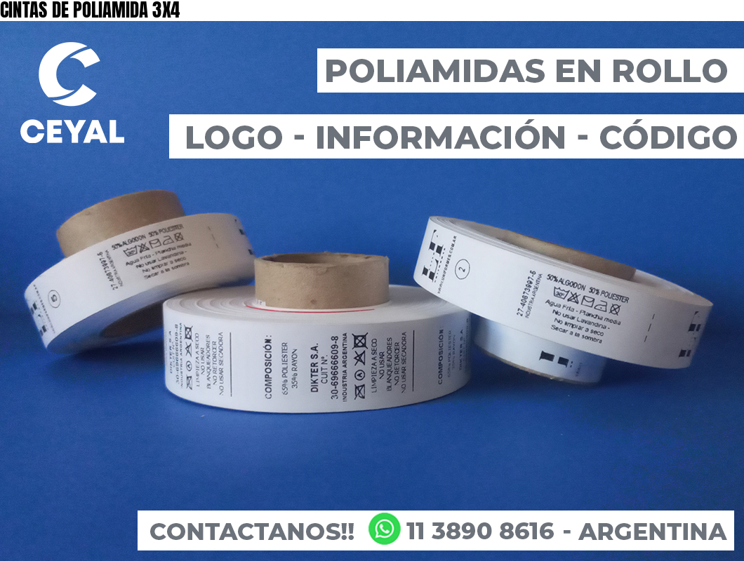 CINTAS DE POLIAMIDA 3X4