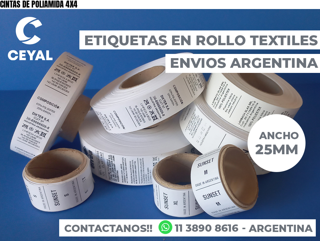 CINTAS DE POLIAMIDA 4X4