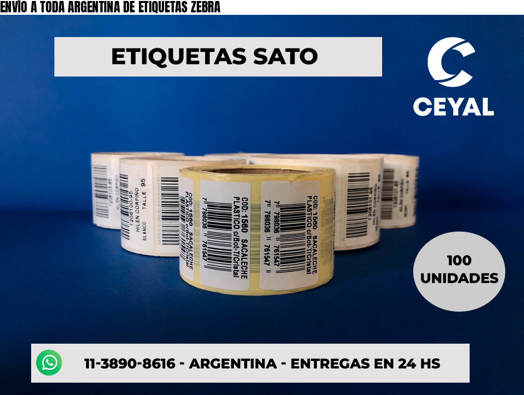 ENVÍO A TODA ARGENTINA DE ETIQUETAS ZEBRA
