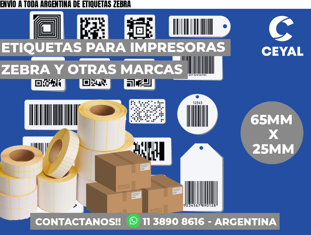 ENVÍO A TODA ARGENTINA DE ETIQUETAS ZEBRA