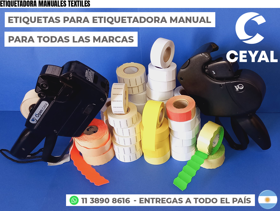 ETIQUETADORA MANUALES TEXTILES