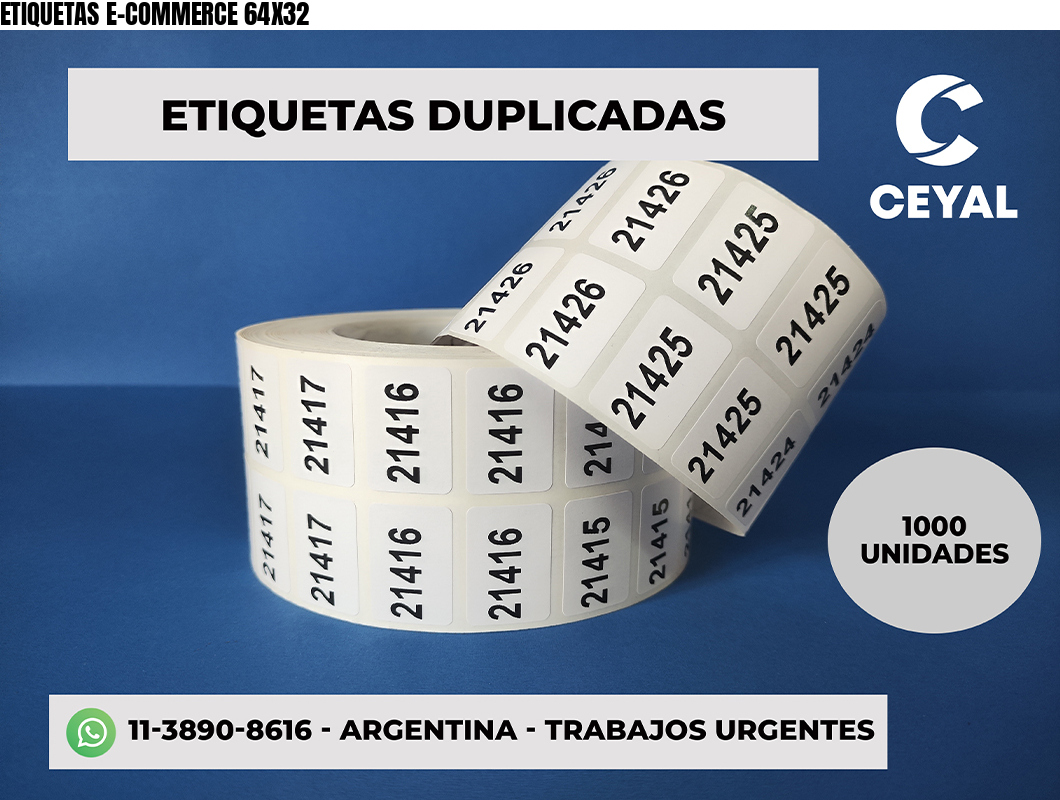ETIQUETAS E-COMMERCE 64X32
