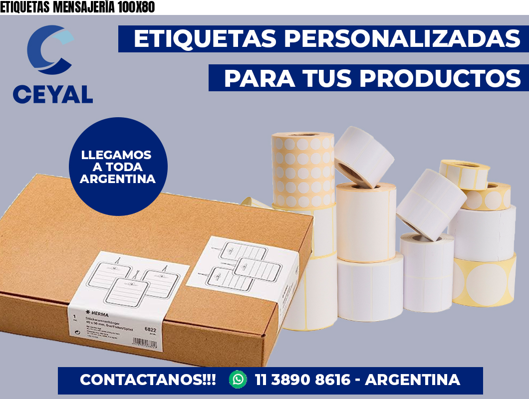 ETIQUETAS MENSAJERÍA 100X80