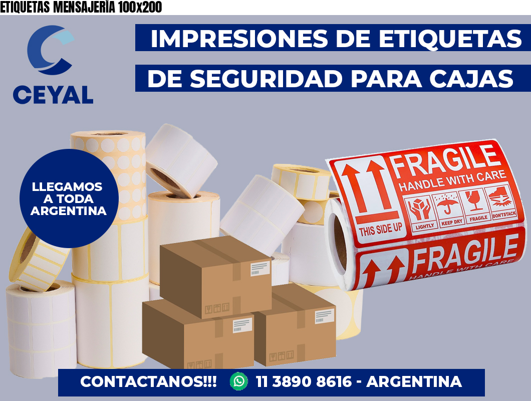ETIQUETAS MENSAJERÍA 100×200