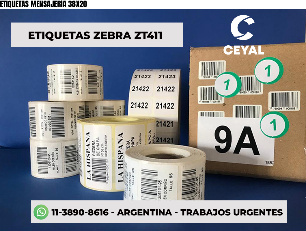 ETIQUETAS MENSAJERÍA 38X20