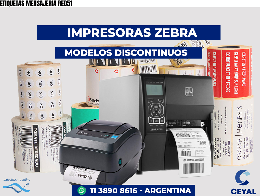 ETIQUETAS MENSAJERÍA RED51