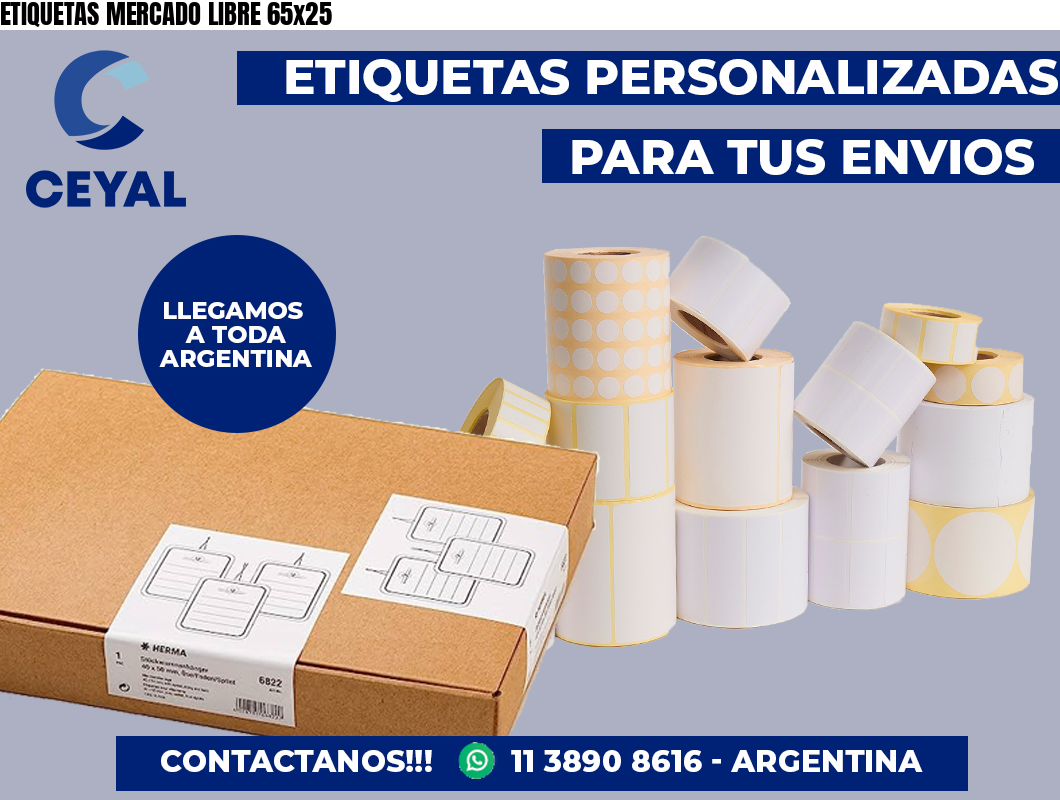 ETIQUETAS MERCADO LIBRE 65×25
