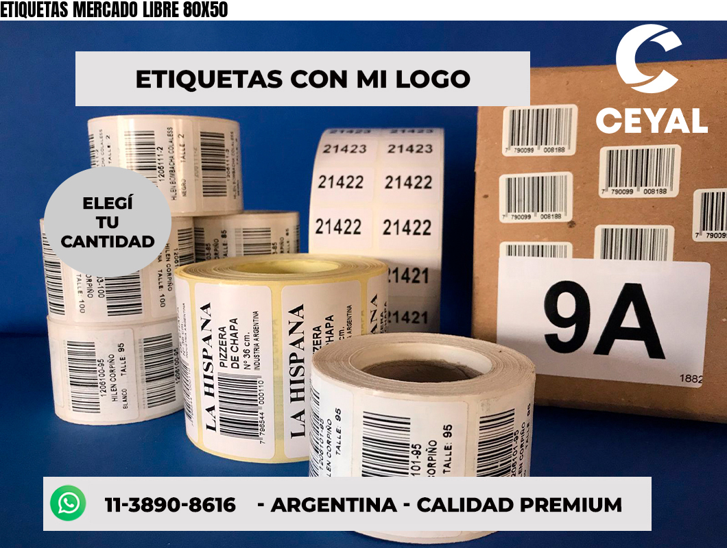 ETIQUETAS MERCADO LIBRE 80X50