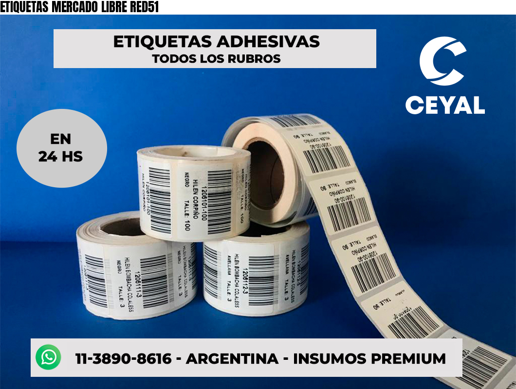 ETIQUETAS MERCADO LIBRE RED51