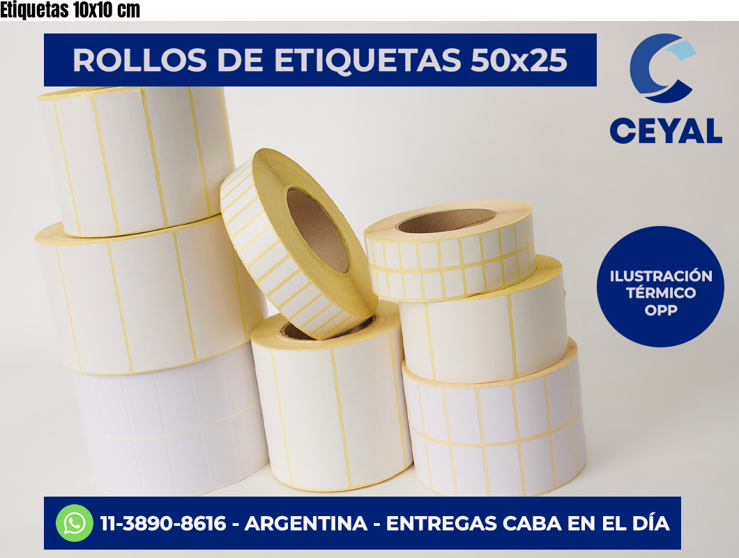 Etiquetas 10×10 cm