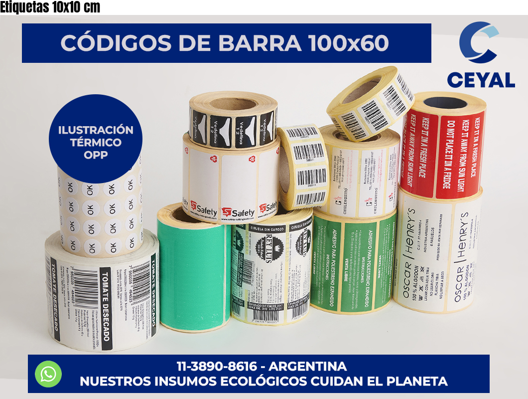 Etiquetas 10×10 cm