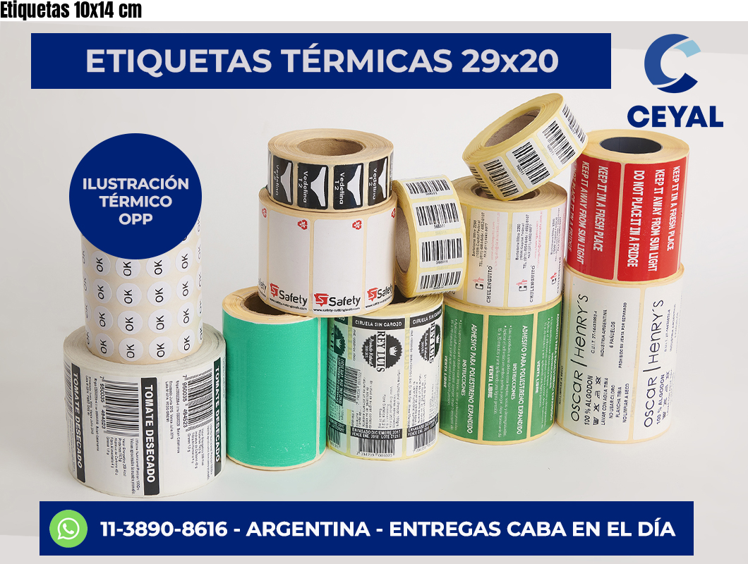 Etiquetas 10×14 cm