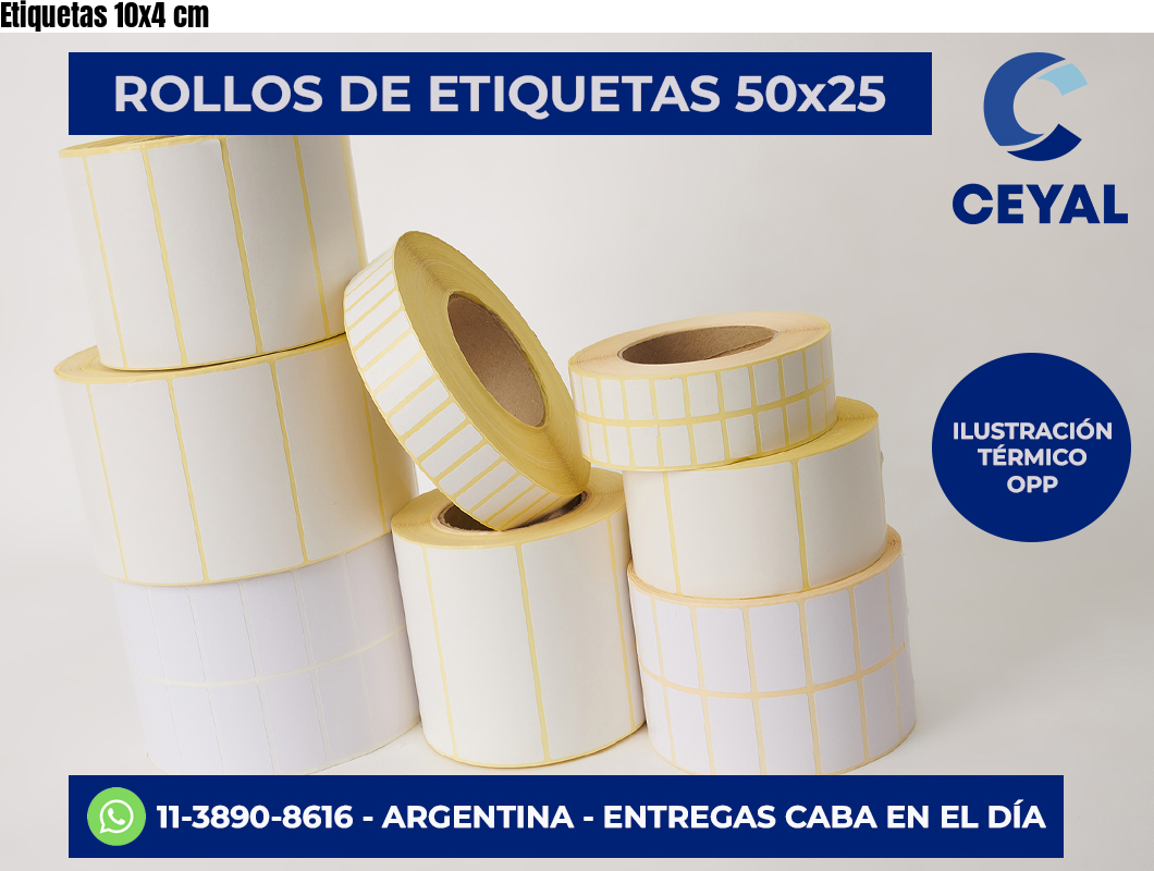 Etiquetas 10×4 cm