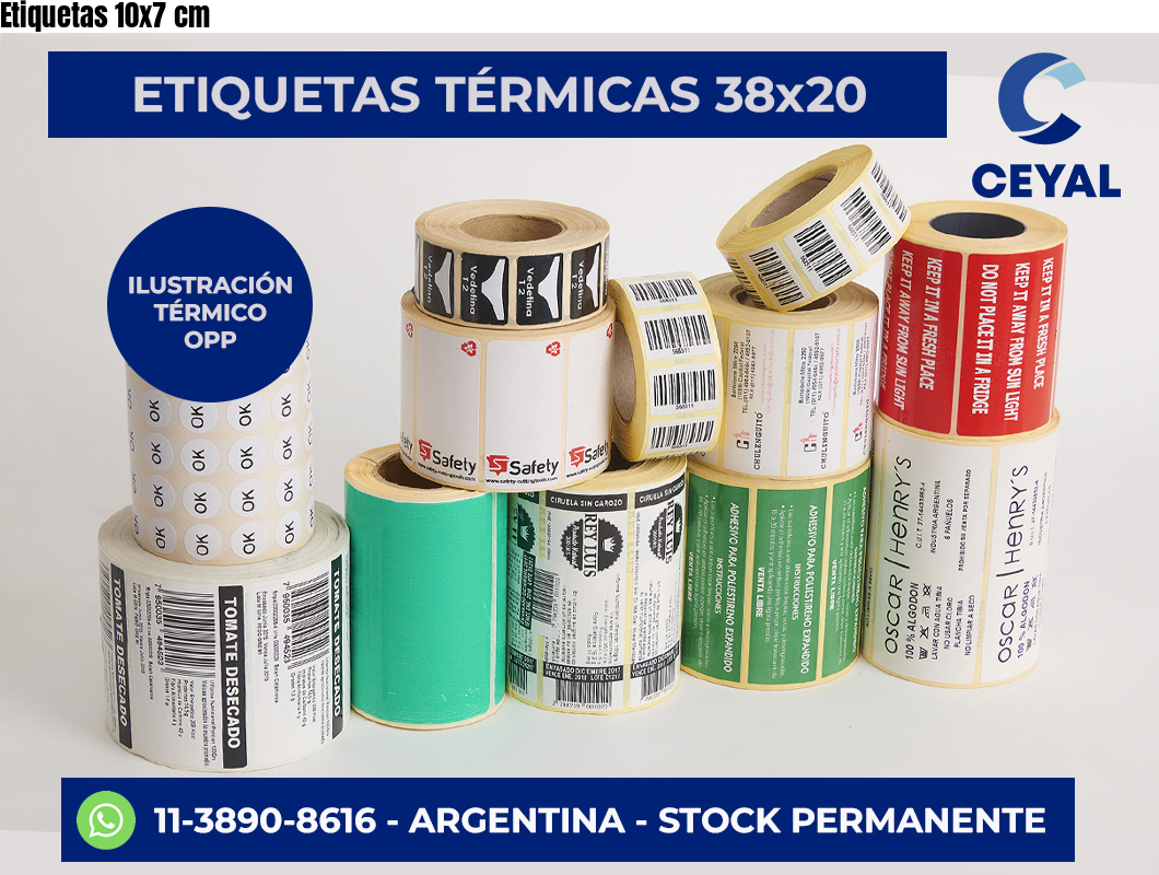 Etiquetas 10×7 cm