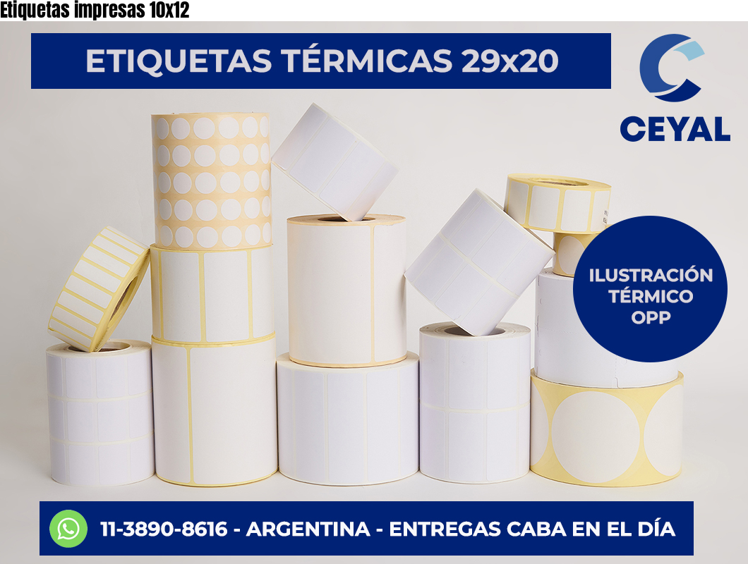 Etiquetas impresas 10×12