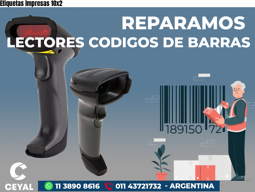 Etiquetas impresas 10x2