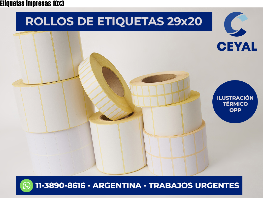 Etiquetas impresas 10×3