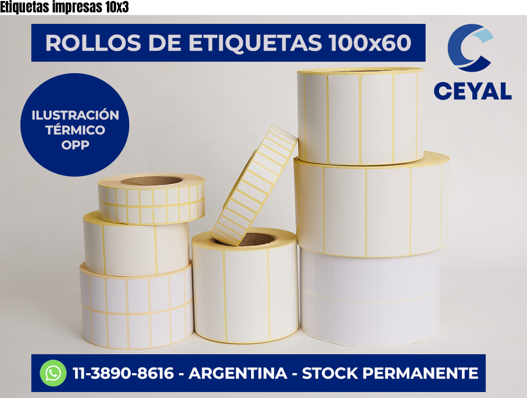Etiquetas impresas 10×3