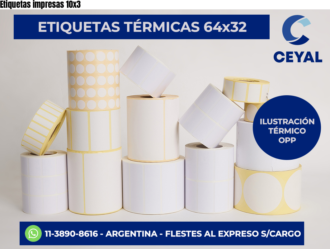 Etiquetas impresas 10×3