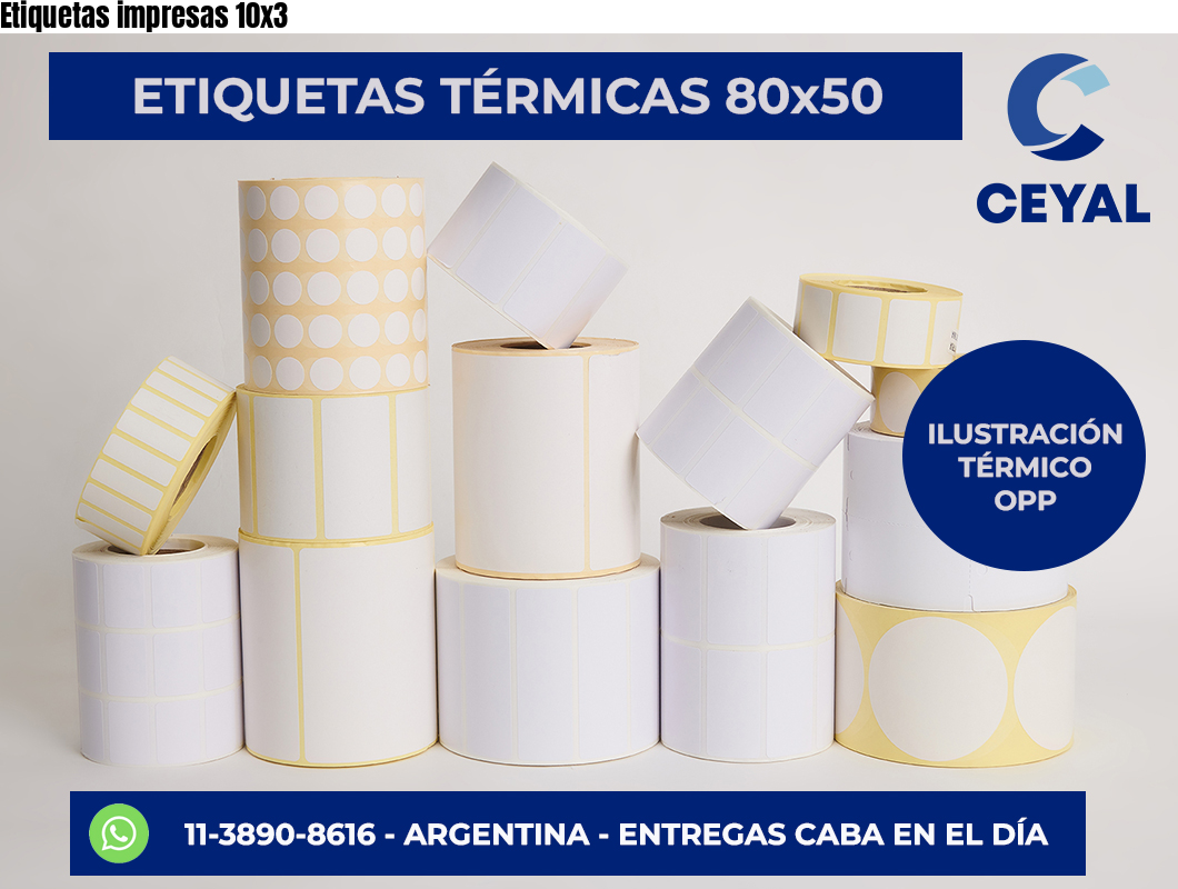 Etiquetas impresas 10×3