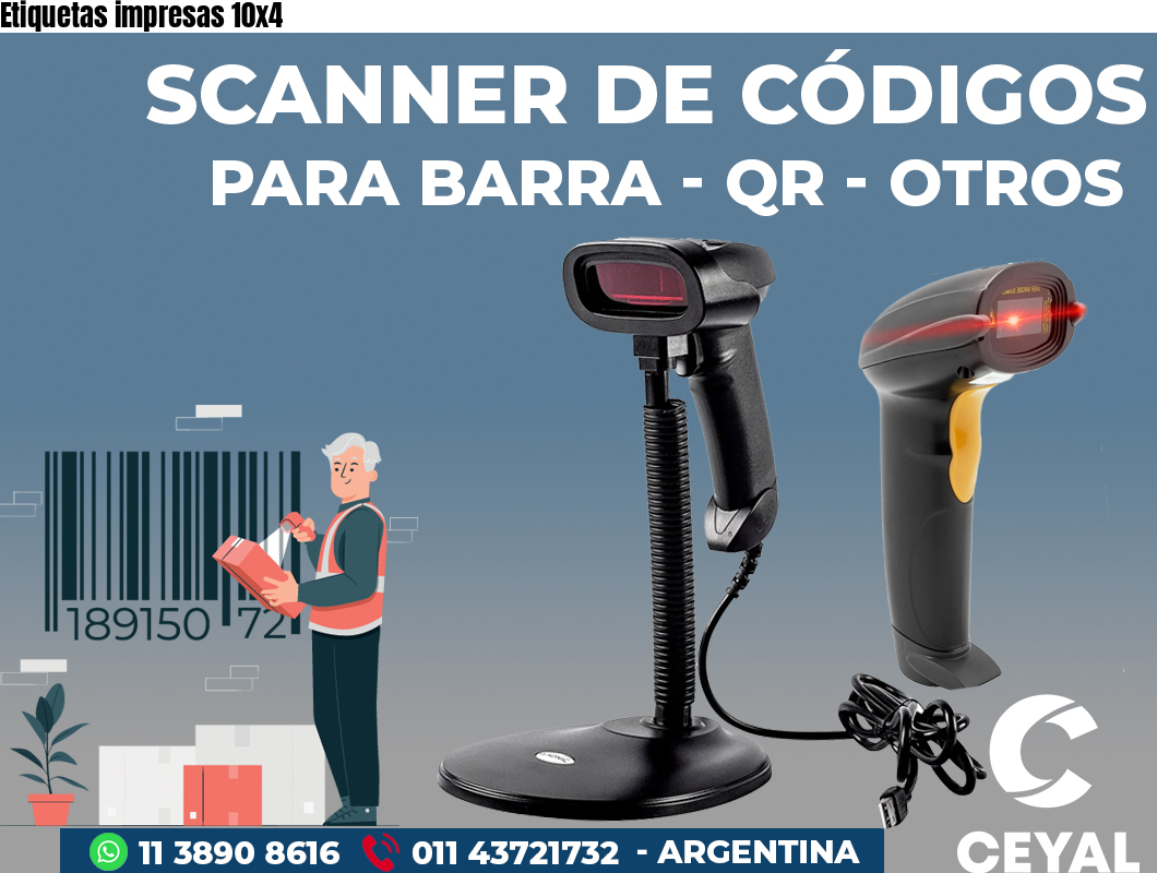 Etiquetas impresas 10x4 