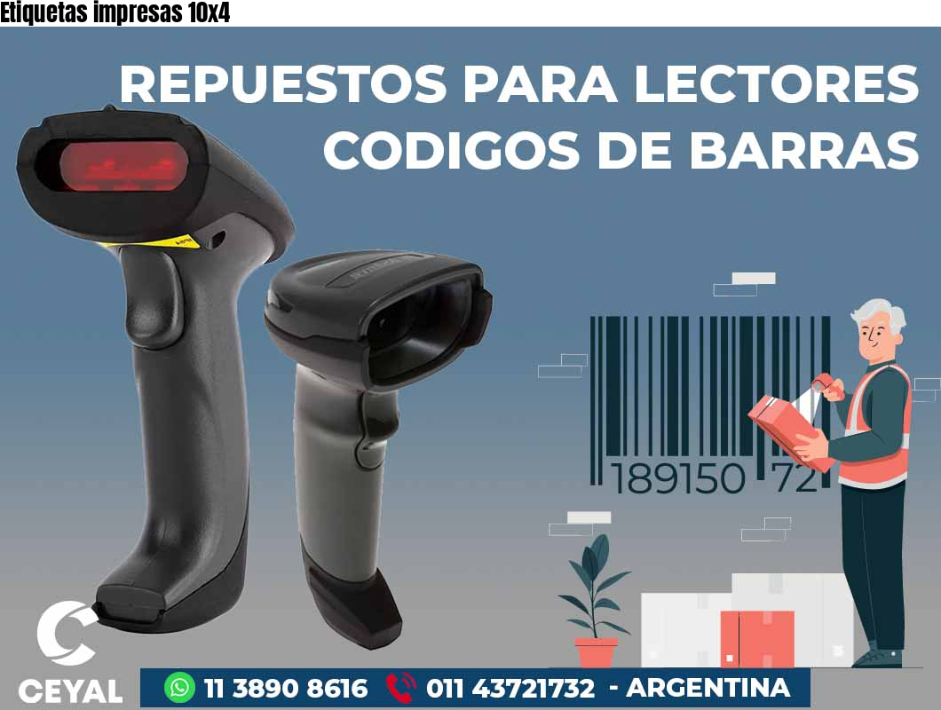 Etiquetas impresas 10x4