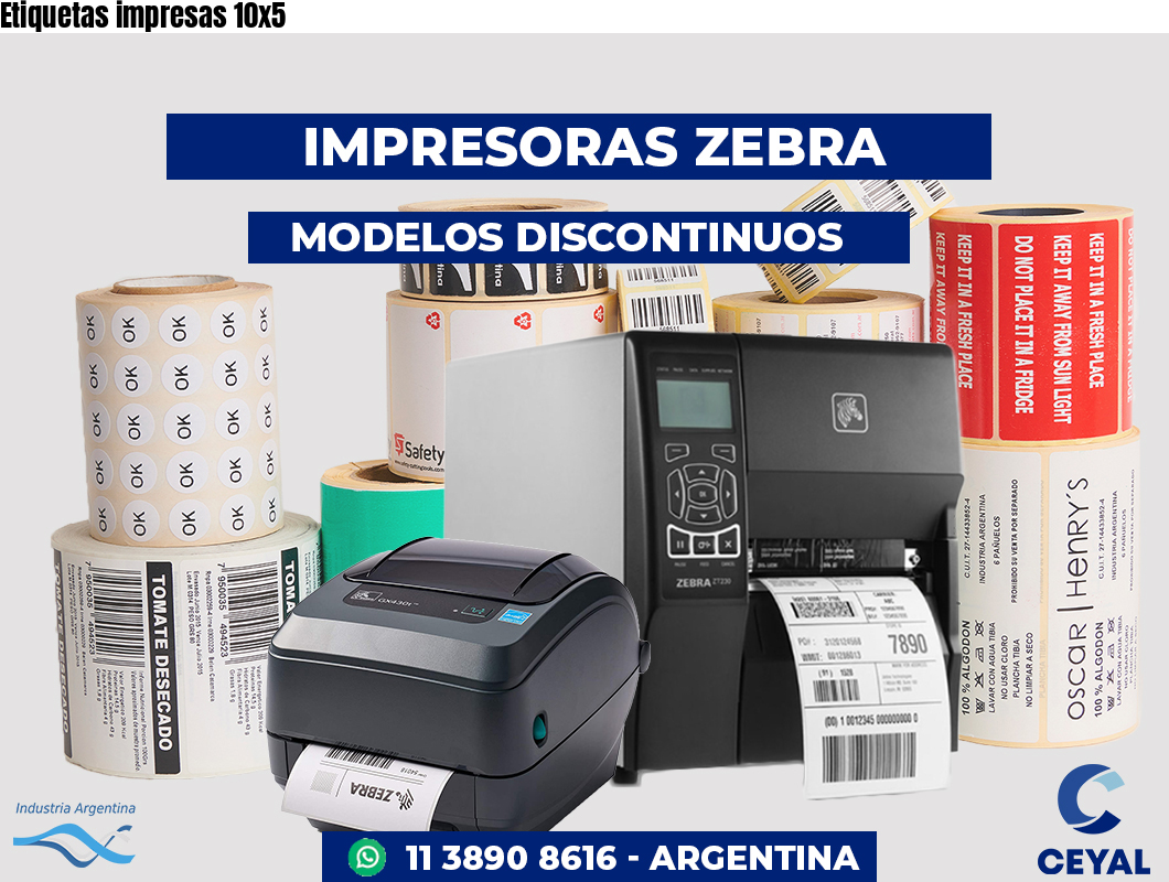 Etiquetas impresas 10x5