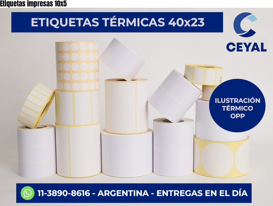 Etiquetas impresas 10×5