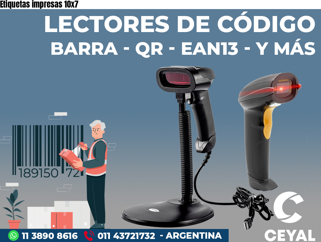 Etiquetas impresas 10x7