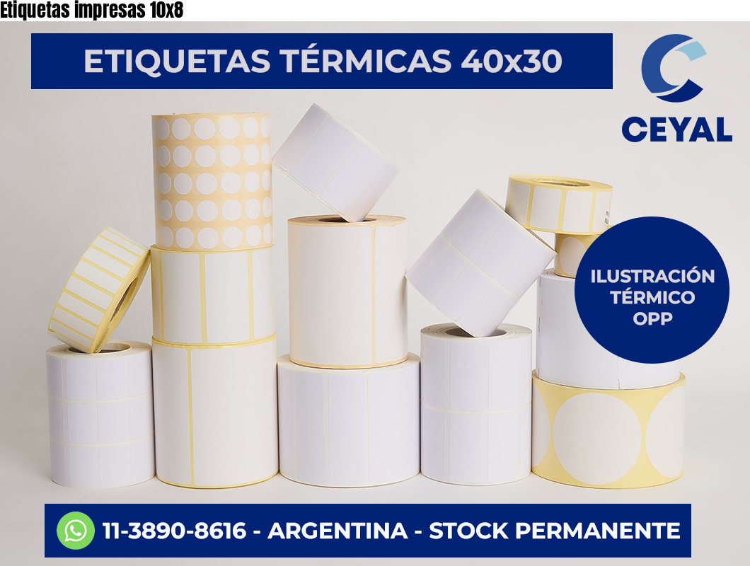 Etiquetas impresas 10×8