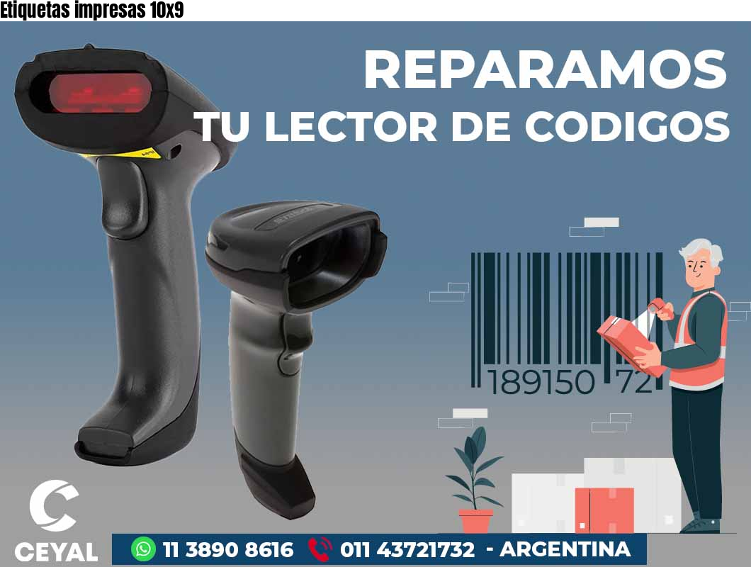 Etiquetas impresas 10x9