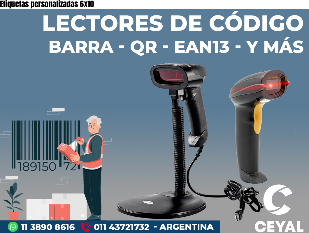 Etiquetas personalizadas 6x10