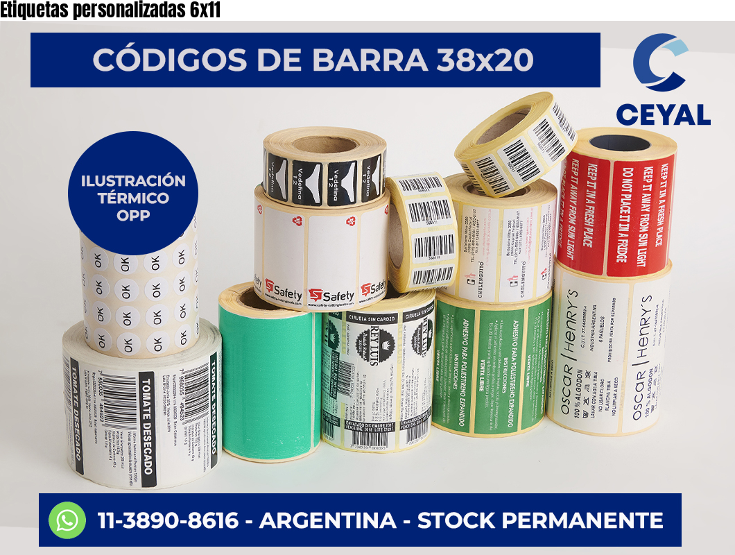 Etiquetas personalizadas 6×11