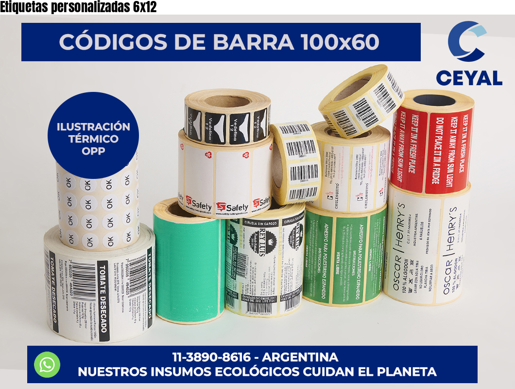 Etiquetas personalizadas 6×12