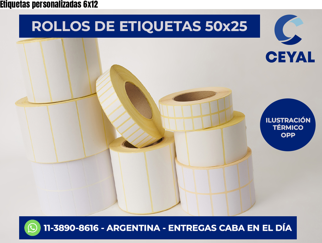 Etiquetas personalizadas 6×12
