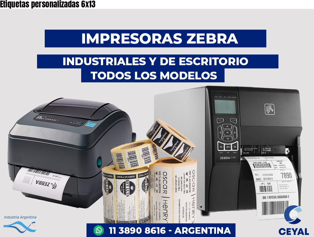 Etiquetas personalizadas 6x13