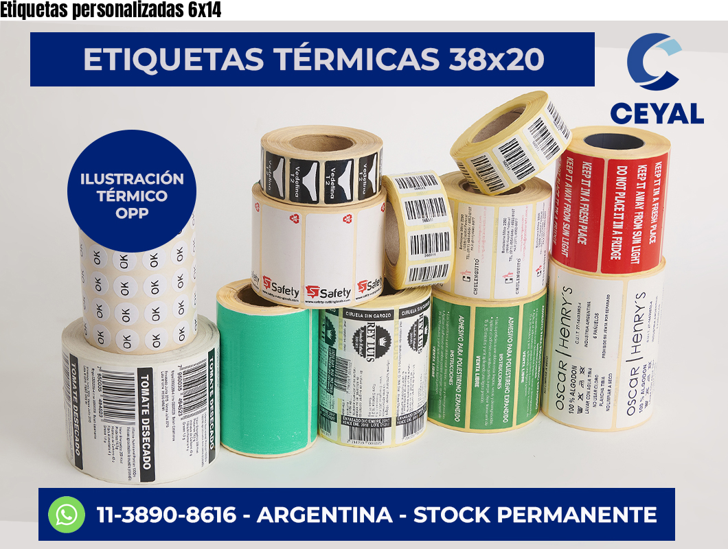 Etiquetas personalizadas 6×14