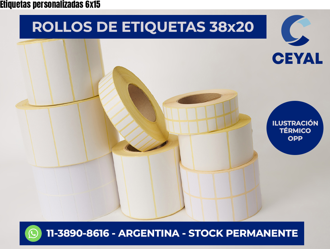 Etiquetas personalizadas 6×15