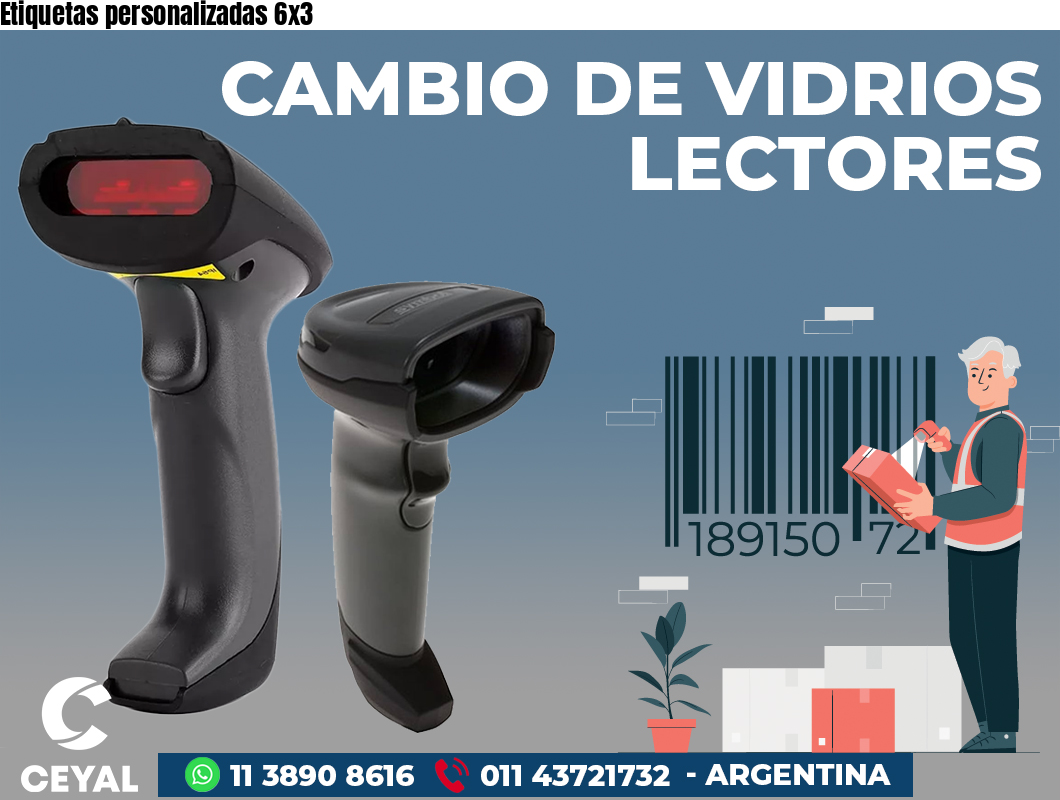 Etiquetas personalizadas 6x3