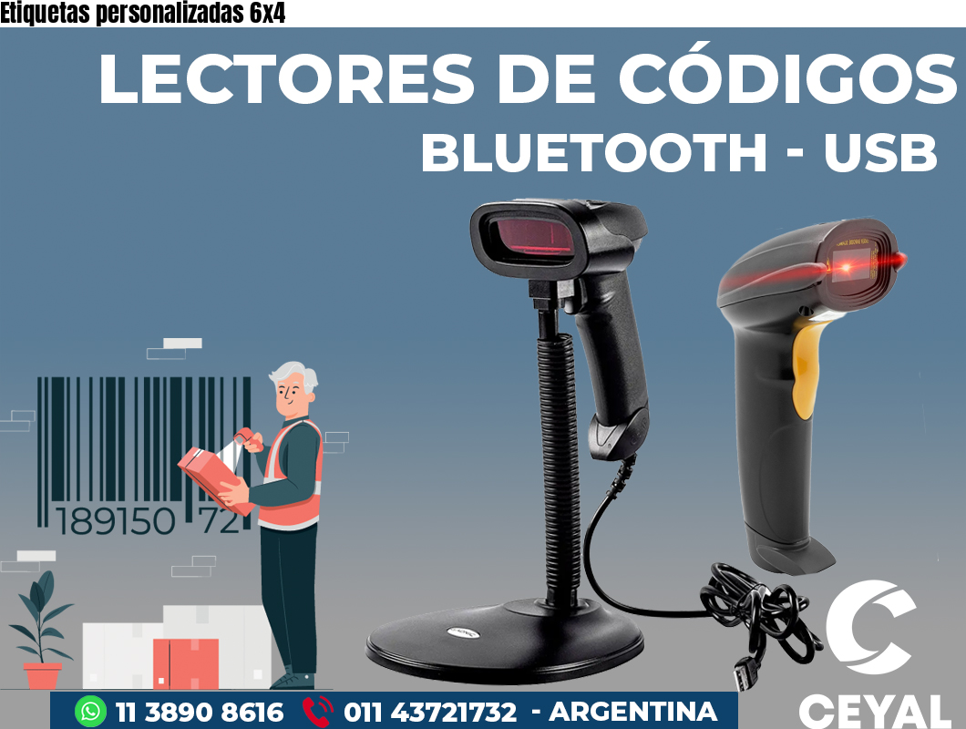 Etiquetas personalizadas 6x4