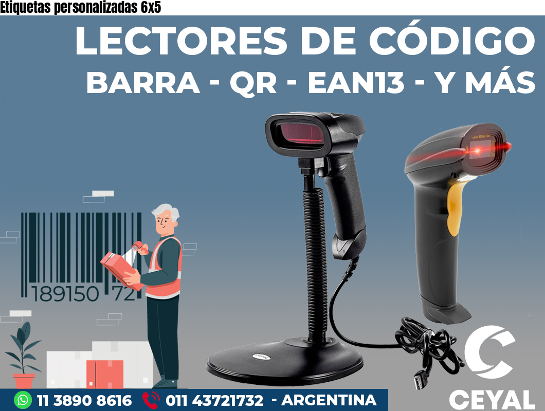 Etiquetas personalizadas 6x5