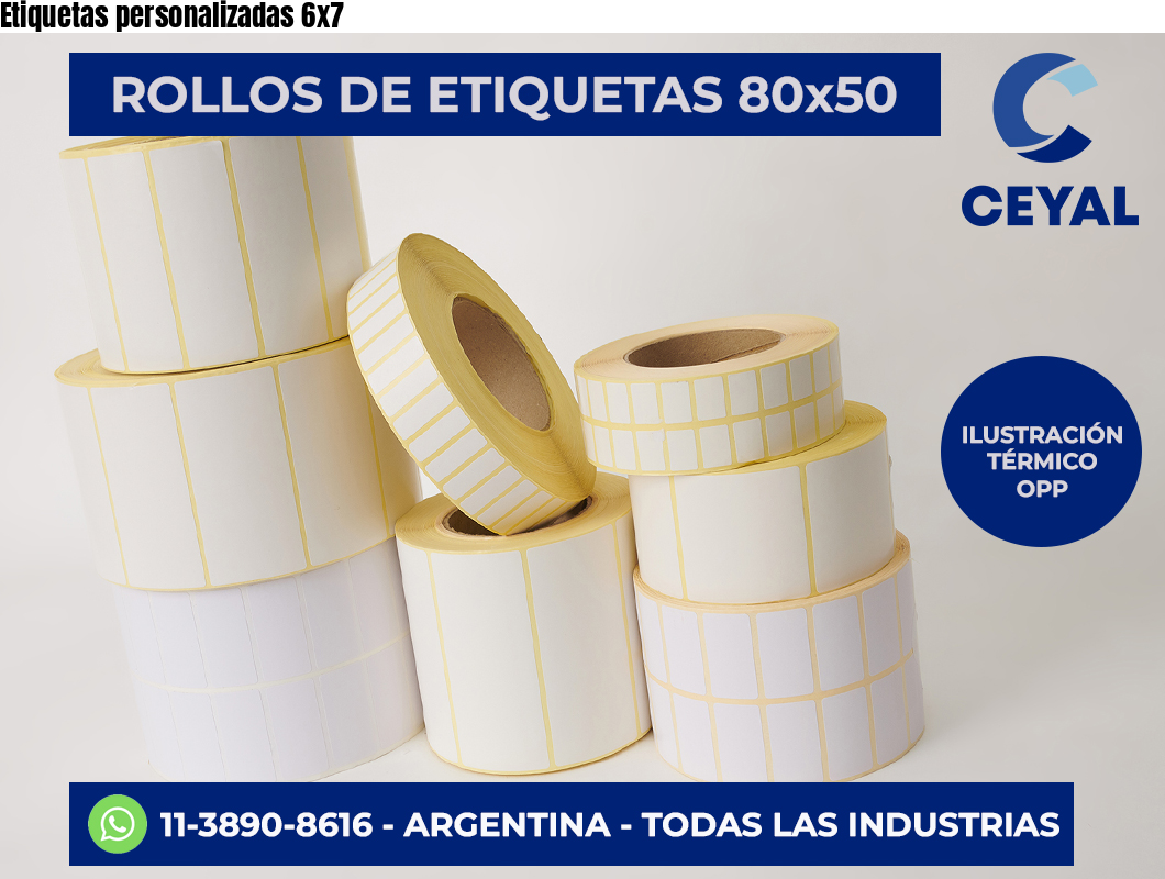 Etiquetas personalizadas 6×7