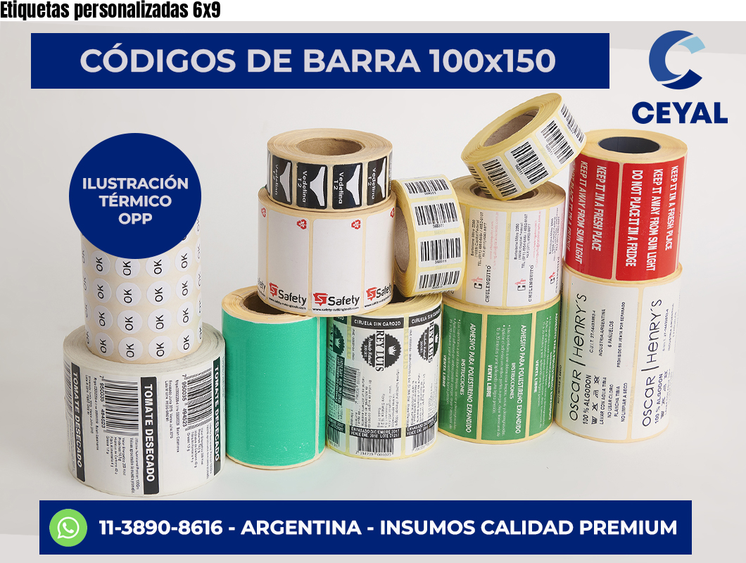 Etiquetas personalizadas 6×9
