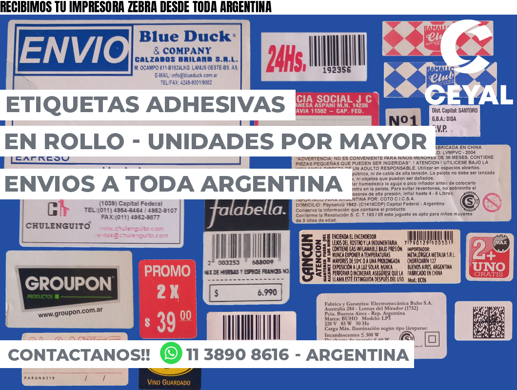 RECIBIMOS TU IMPRESORA ZEBRA DESDE TODA ARGENTINA